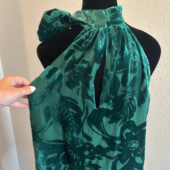 Trina Turk Women's Wish Velvet Burnout Shift Dress Green - Picture 5 of 8